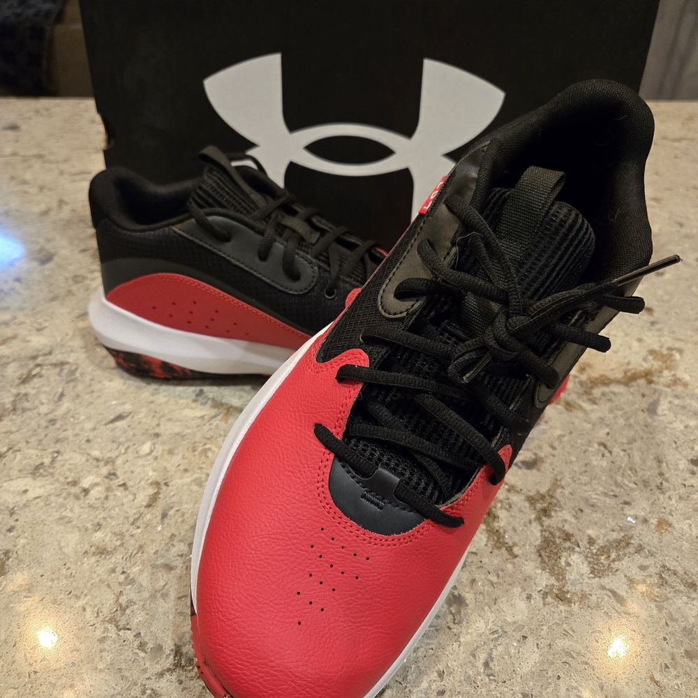 Under Armour Red and Black Sneakers